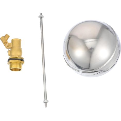 Valve à Flotteur en Laiton Dn20 pour Contrôle du Niveau D'eau, Boule Flottante en Acier Inoxydable, Capteur de Niveau D'eau pour Réservoir et Château D'eau, Style Aléatoire (1/5)