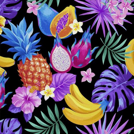 Telas decorativas para exteriores Oxford - motivo de frutas tropicales I DX223 (1/5)