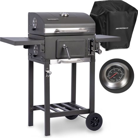 Barbecue à charbon de bois Berdsen BD-892 noir avec couvercle