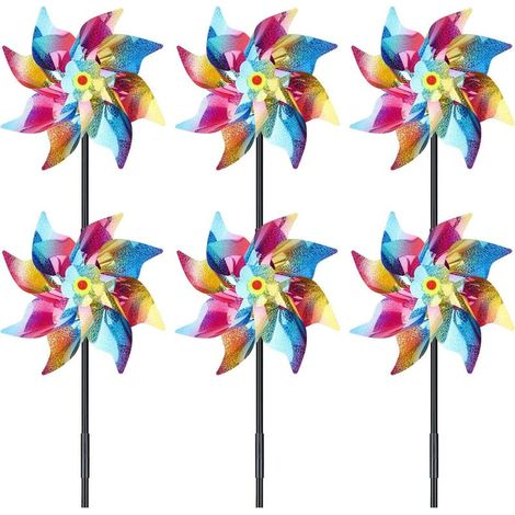 Vogelschutz-Turbine – Reflektierender Windschutz – Für Balkon, Garten, Obstgarten, Dach – 55 cm – 6er-Pack (1/5)