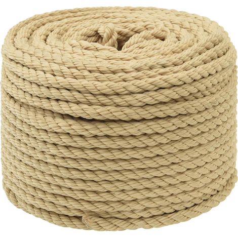 Corde utilitaire polyvalente 8 mm 100 m Naturel PP vidaXL