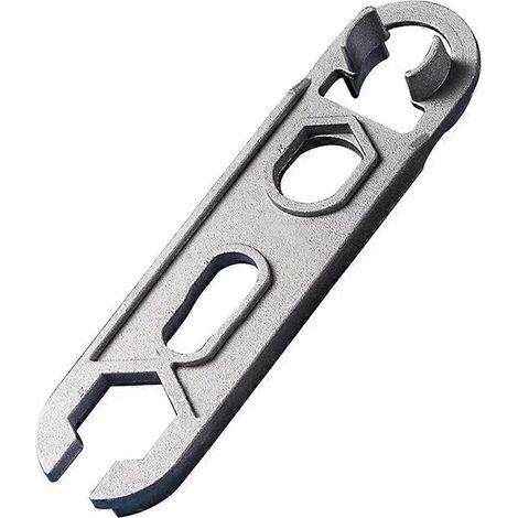 Clé à aérateur portable en alliage d'aluminium, outil de plomberie ergonomique, clé de réparation d'aérateur de robinet pour douche, cuisine et maison. (1/5)