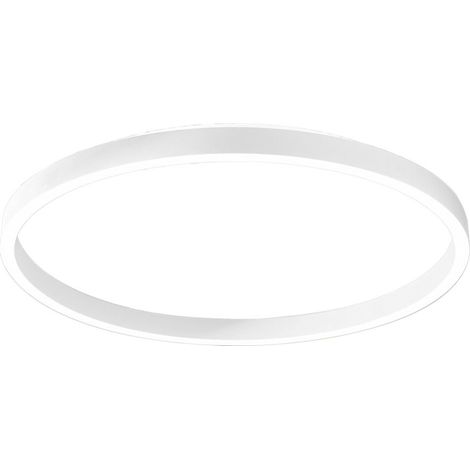 Plafonnier Aela P/G En Aluminium Blanc Satiné 60W+12W Led Intégrée Double Emission 3800Lm Dimmable Coupe De Phase - Gealuce (1/5)