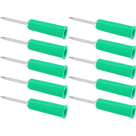 Lot de 10 fiches banane avec sonde à percer, PVC vert, conversion de 2mm à 4mm, broches d'isolation pour multimètre (1/5)