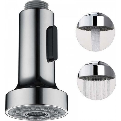 Douchette Pour Robinet Cuisine Douchette 2 Modes Tête Robinet Cuisine Douchette Remplacement Douchette Pour Rétractable Mitigeur Cuisine,Chromé ,G1/2" (1/5)