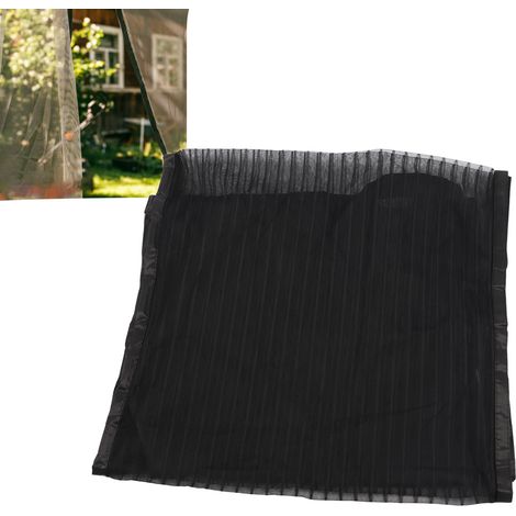 Rideau anti-moustiques magnétique d'été avec fermeture velcro, pour porte, garage et maison, 120 x 210 cm (1/5)