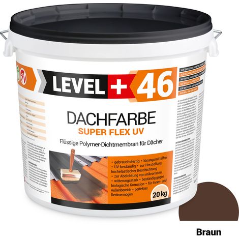 LEVEL+ Dachfarbe elastische Dicht-Polymermembrane L+46 BRAUN - 20KG (1/4)
