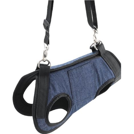 Laisse pour chien, harnais ou sangle de toilettage, hamac de toilettage, sac de transport (à l'épaule ou à la main) et harnais de poitrine. Taille S (1/5)