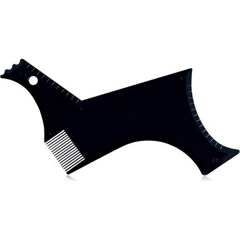 Bartschablone für Männer, Styling-Tool, doppelseitiger Bartkamm, Pflege-Tool für die Rasur (1/4)