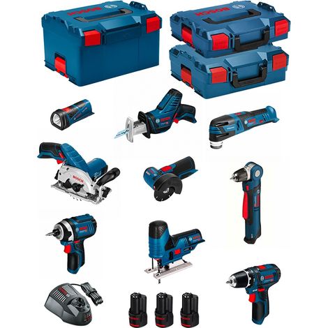 BOSCH Kit 12V BMK9-28BD3 (GSR 12V-15+GDR 12V-105+GKS 12V-26+GWS 12V-76+GST 12V-70+GOP 12V-28+GSA 12V-14+GWB 12V-10+GLI 12V-80) (1/5)