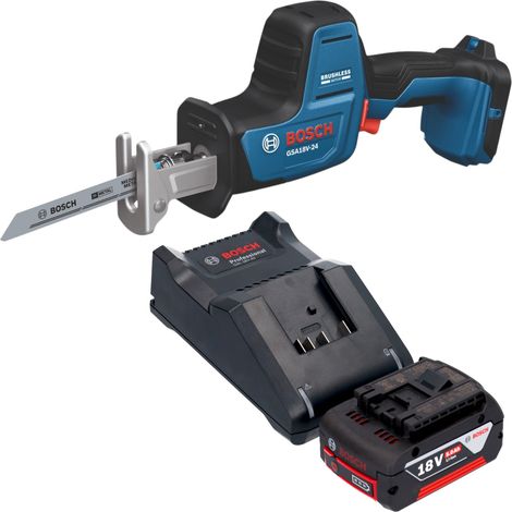 Scie sabre sans fil Bosch GSA 18V-24 Professional 18 V 230 mm sans balais + 1 batterie 5,0 Ah + chargeur (1/5)