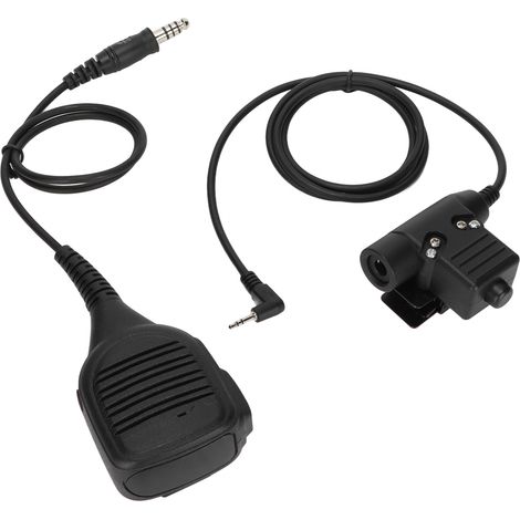 Microphone d'épaule 7,1 mm pour talkies-walkies avec bouton PTT U94 compatible MOTOROLA T5428 6200C T80