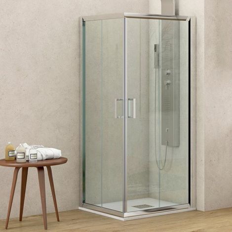 Box doccia angolare dimensioni 90x70 altezza 180cm cristallo trasparente K410 kamalu