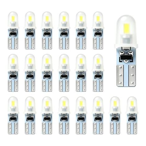 20 Pièces Ampoule T5 LED 12V, Tableau de Bord Compteur Voiture (1/5)
