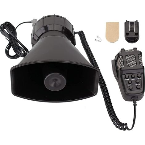 Sirène de Voiture 7 Tons Avec Haut-Parleur et Amplificateur de Microphone à Main 12 V 100 W - Système PA Électrique Pour Police (1/5)