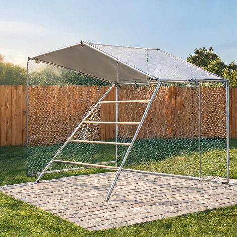 SunJet Poulailler, abri pour poules, Enclos extérieur parc grillagé - Réf. HHZLL8QOGW2Z (1/5)