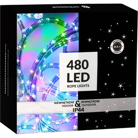 TUBO LUMINOSO ESTERNO 480 LED LUCI MULTICOLORE 20M NASTRO LUMINOSO IP44 (1/5)