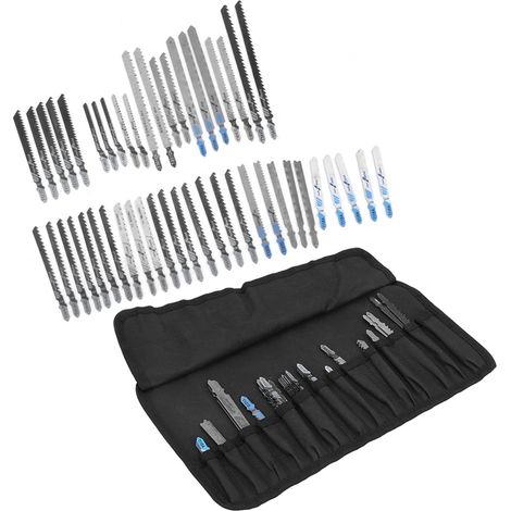 Ensemble de 48 lames de scie sauteuse à emmanchement en T, pour métaux, à denture moyenne fine et universelle. Outils de coupe (1/5)