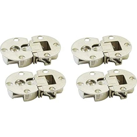 90 Degré Charnière 3D pour Abattant et Couvercle Charnières de Porte Pliante Charnière à Onglet pour Portes de Placard Meuble Cuisine Invisible Lot de 4 (1/5)