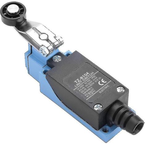 Interrupteur de fin de course TZ-8104 AC 250 V 6 A DC 220 V 0,3 A 1 NO + 1 NF SPDT, étanche, réarmement automatique, levier à galet rotatif, bras à galet réglable (1/5)