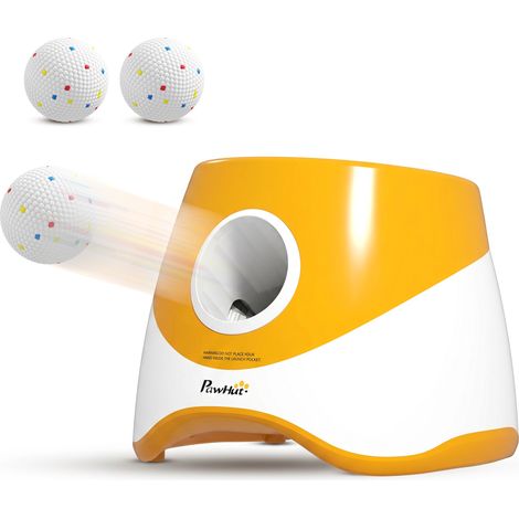 Lanceur automatique de balles pour chien - Orange - Pour chiens petits et moyens - Pour intérieur et extérieur - Design pratique et ludique - Idéal jeu interactif (1/5)