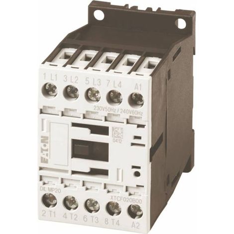 Eaton Contattore di potenza, 4 poli, azionamento CA, carico resistivo (AC-1): 22 A, 230 V 50 Hz, 240 V 60 Hz, morsetti a vite, 276970