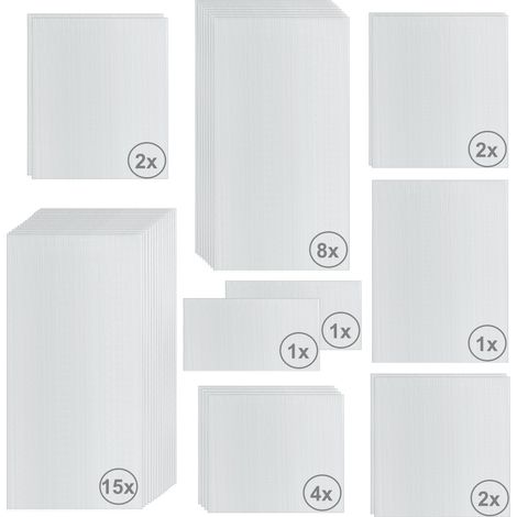 Zelsius Hohlkammerstegplatten Set 36-teilig 6 mm Ersatz Gewächshausplatten (1/5)