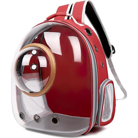 1 Sac à Dos pour Animaux de Compagnie, Transparent, Ventilation Spatiale, Tissu Oxford, Pour Chat et Chien (1/5)