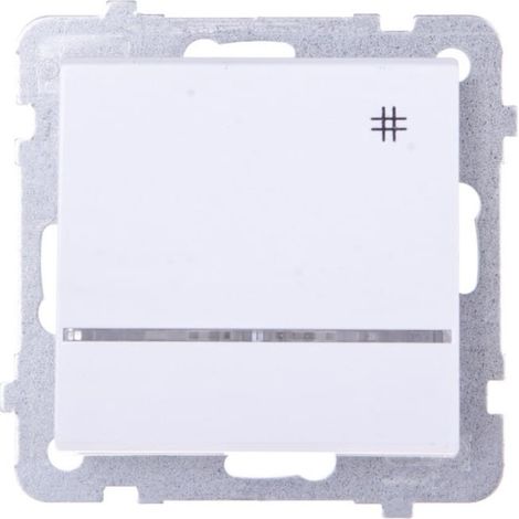 Sonata Kreuzschalter mit weißer Beleuchtung ŁP-4RS/m/00