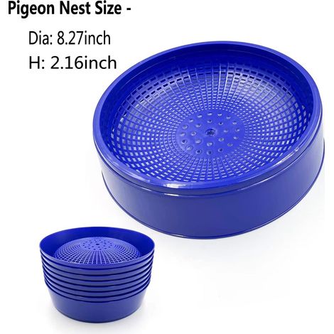 6x Nids en Plastique et Fibre de Coco pour Pigeons, Cailles et Petits Oiseaux, Tapis Confortables pour Cage d'Élevage