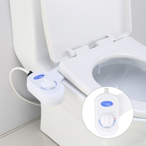 Lot double buse G1/2 pouces pour WC, douchette hygiénique de salle de bain pour nettoyage intime (1/5)