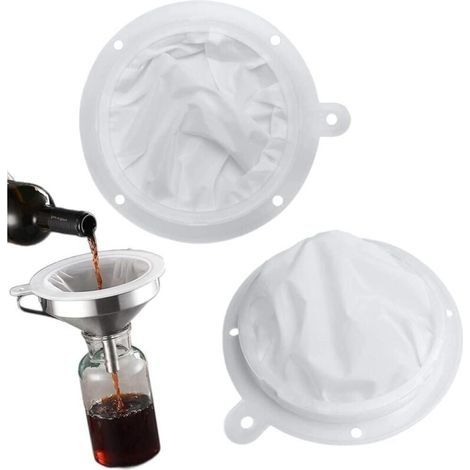 Filtre Alimentaire, Filtre à Passoire de Cuisine en Nylon, Filter Jam Straining, Mesh Tamis pour Filtrage du le Vin, le Jus, le Lait, le Café, 200 Mailles et 400 Mailles (1/5)