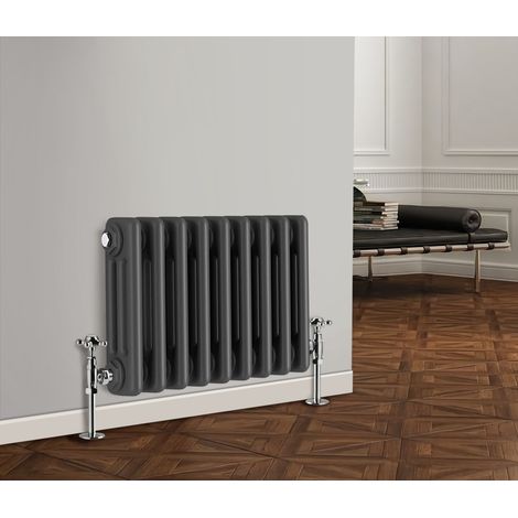 Traditional Radiator Cast Iron Style Radiator 3 Column Anthracite 300 x 425mm