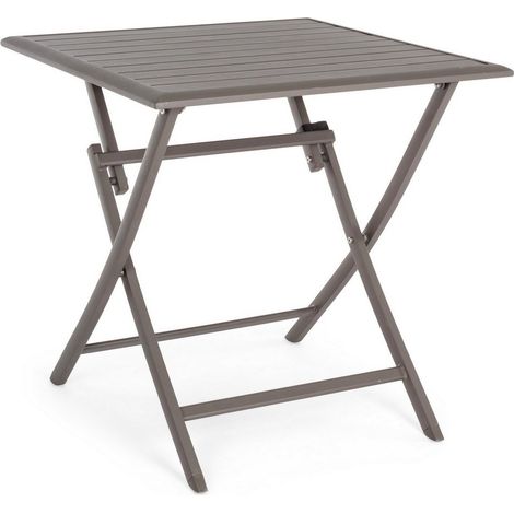 Tavolo pieghevole "Elin" in alluminio dogato da esterno per giardino e veranda -70 x 70 cm / Ciok (1/5)