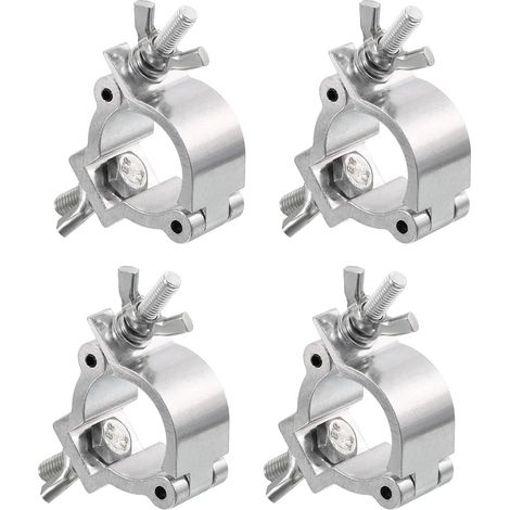 Attaches de Poutre Légère, Pince en Alliage d'Aluminium pour Tuyau d'Éclairage de Scène de 0,94 à 1,02 Pouces de Diamètre Extérieur, Charge Maximale de 15 Lb, 4 Pièces (1/5)