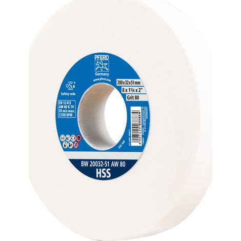 PFERD TOOLS Schleifbockscheibe Ø 200x32 mm Bohrung-Ø 51 mm A80 zum Schärfen von HSS-Bohrern (1/5)