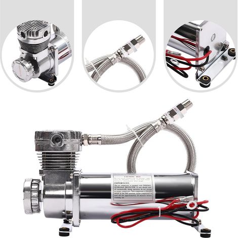 Luftfederung Kompressor Luftkompressor-Kit Hochleistungskompressor 200PSI 12 V 300W Luftkompressor für Autohupen Pneumatische Federungssysteme Pneumatische Werkzeuge