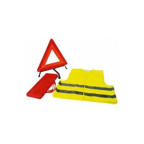 Kit de signalisation - COVERGUARD - Lot de 10 - Gilet + Triangle - Jaune - Mixte