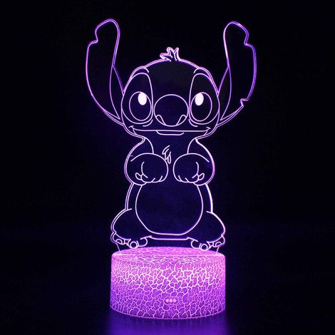 3D Lampe À Led Glow Night Lights Stitch Modèle Led Lampe Kiddécoration (1/5)