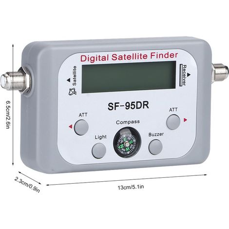 Mètre Satellite Digital SF-95DR Signal Finder Instrument Compatible DirecTV Dish TV ABS Noir Lot 148g (1/5)