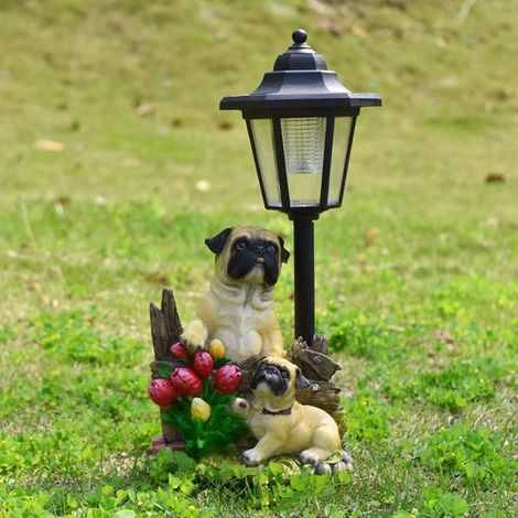 Lumière décorative hexagonale en résine solaire, lumière de jardin, veilleuse pour chien, décoration de jardin