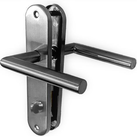 Maniglie per porte su piastre "MAXI TINA" KLOSE besser Acciaio inox 304 / EntrAxe 195 mm A Codamnation sans Voyant GAUCHE