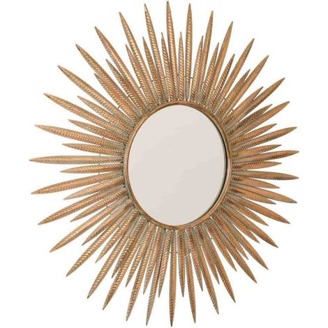 Espejo de metal dorado 92x3x92