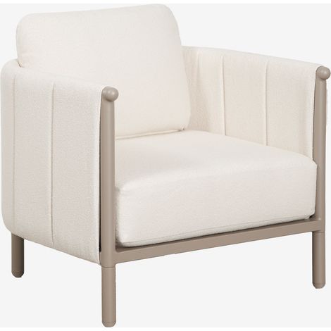 Sillón de jardín en bouclé y aluminio Boleni SKLUM       