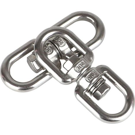 GDHZS- 2 pièces Permanent à pivot en acier inoxydable antirouille, accessoire de suspension rotatif jusqu'à pour chaise hamac,corde d'escalade, yoga aérien (1/5)