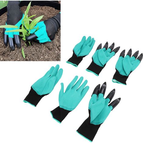 Gants de jardinage résistants à la perforation, imperméables et respirants, avec griffes pour creuser et planter
