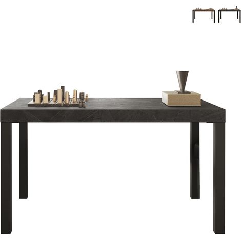 Moderner Holzküchentisch 140x90cm Eisenbeine Sartel - Grau