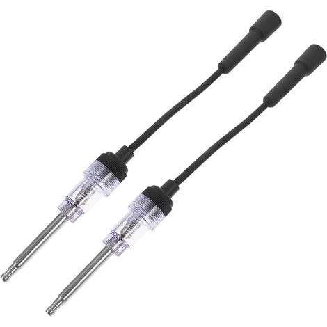 Testeur de Bougies D'allumage de Véhicule 2 Pièces, Outil de Test Moteur Léger et Robuste, Compatible Voitures et Motos, Diagnostic Précis Système D'allumage, Usage Automobile