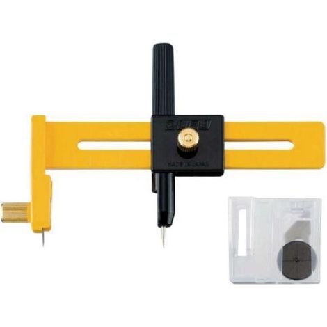 OLFA CMP-1 CÚTER TIPO COMPÁS, INCLUYE 5 CUCHILLAS EN EL MANGO