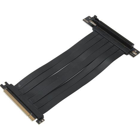 Câble d'extension PCI Express 3.0 compatible x16, x8, x4 et x1, longueur 20 cm, angle de 90°, pour cartes graphiques PC. (1/4)